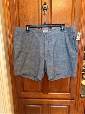 Goodfellow & Co Blue Heather Flat-Front Casual Shorts